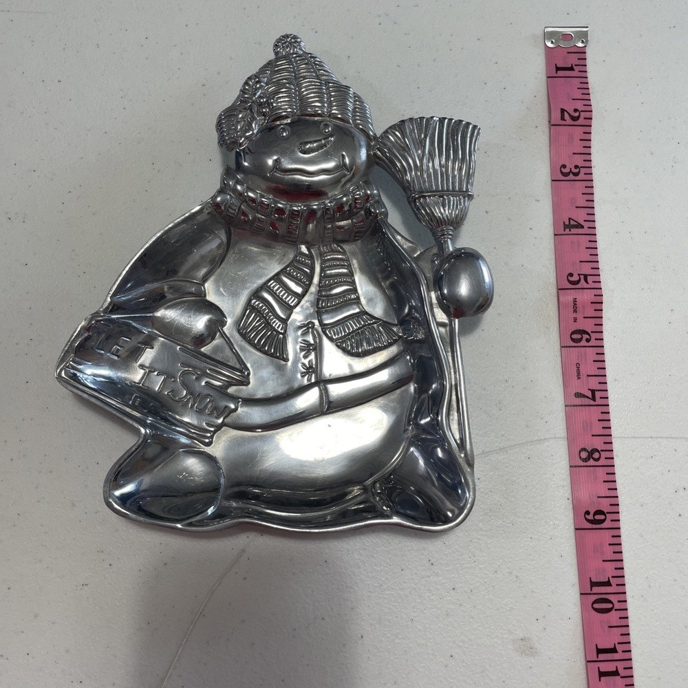 Lenox YULETIDE Metal Serveware SNOWMAN Shape Tray #6212253